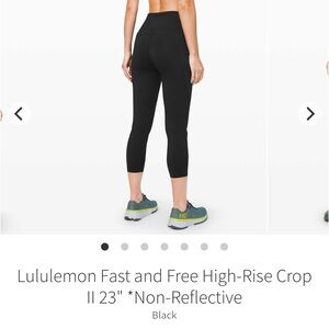 lululemon athletica Black High-Rise Crop Leggings